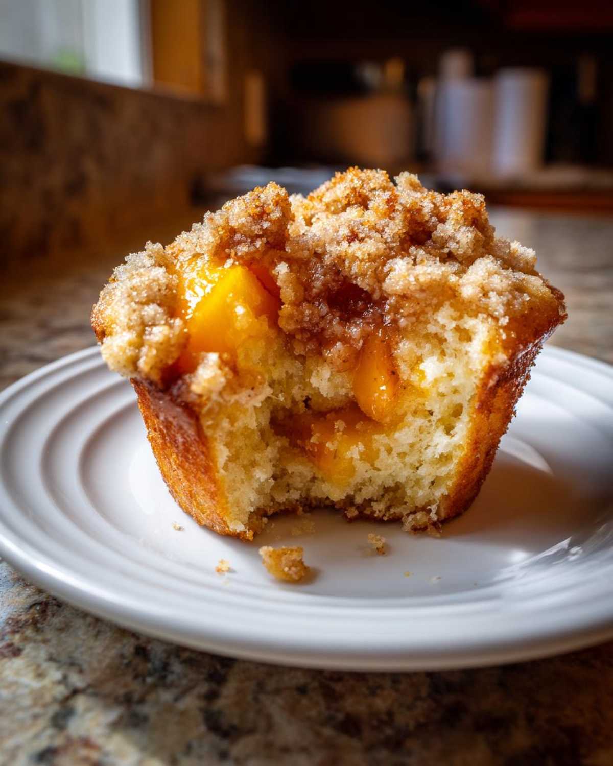Peach Cobbler Muffins - detail 4