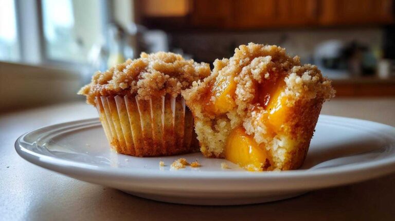 Peach Cobbler Muffins