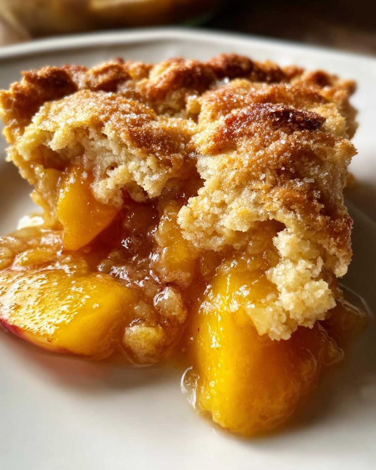 Peach Cobbler with Fresh Peaches - detail 3