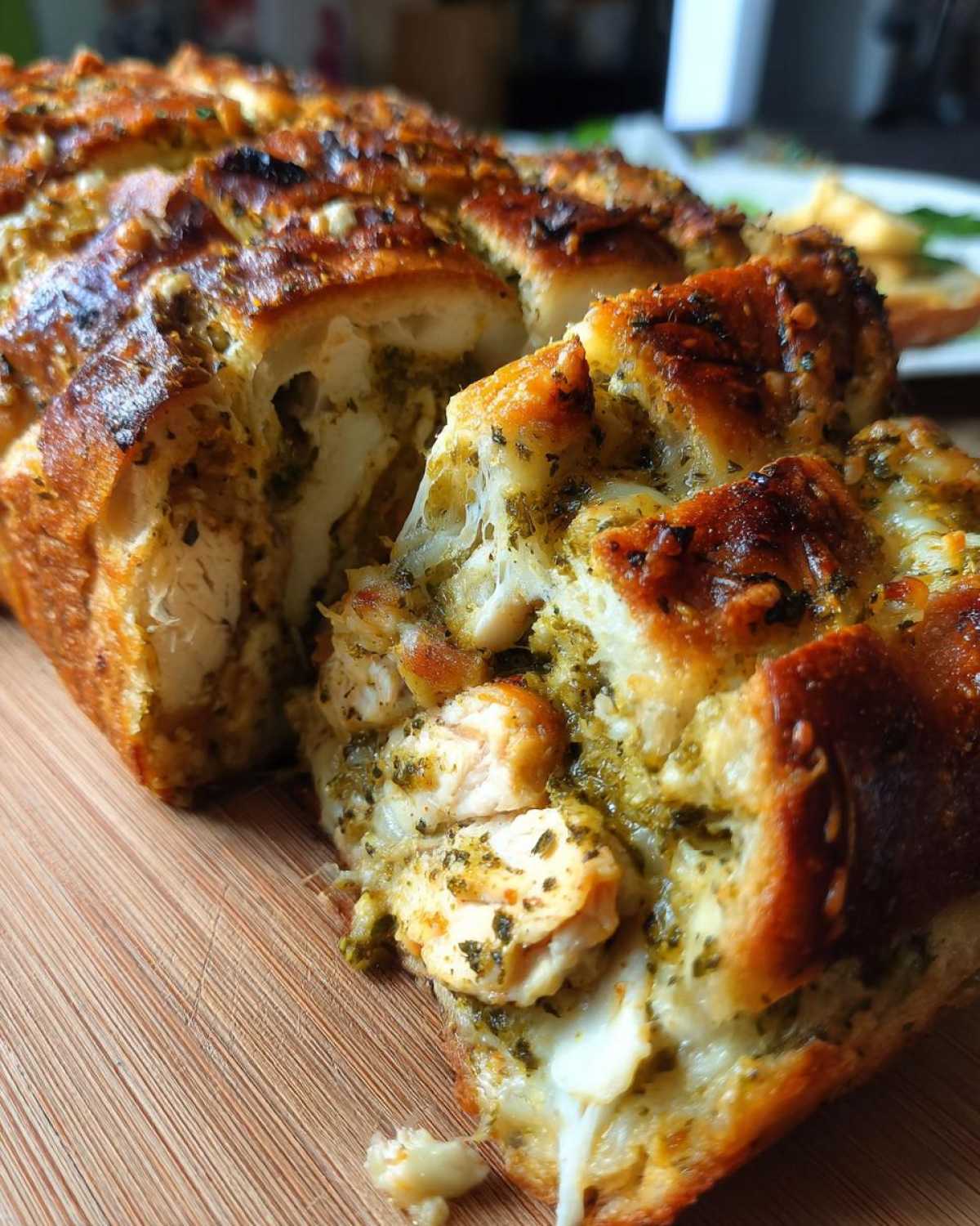 Pesto Chicken Stuffed Bread - detail 1