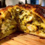 Pesto Chicken Stuffed Bread
