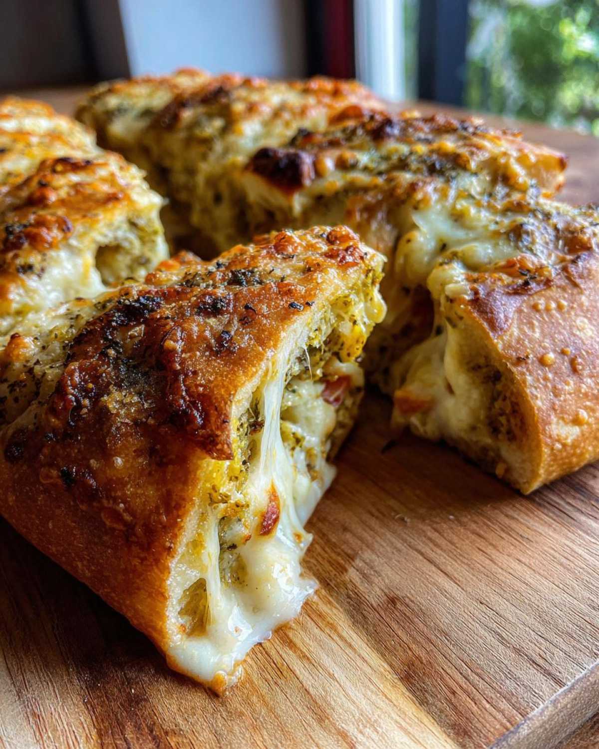 Pesto Chicken Stuffed Bread - detail 4
