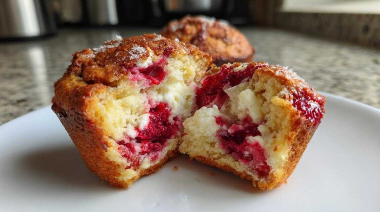 Raspberry and Cream Cheese Muffins