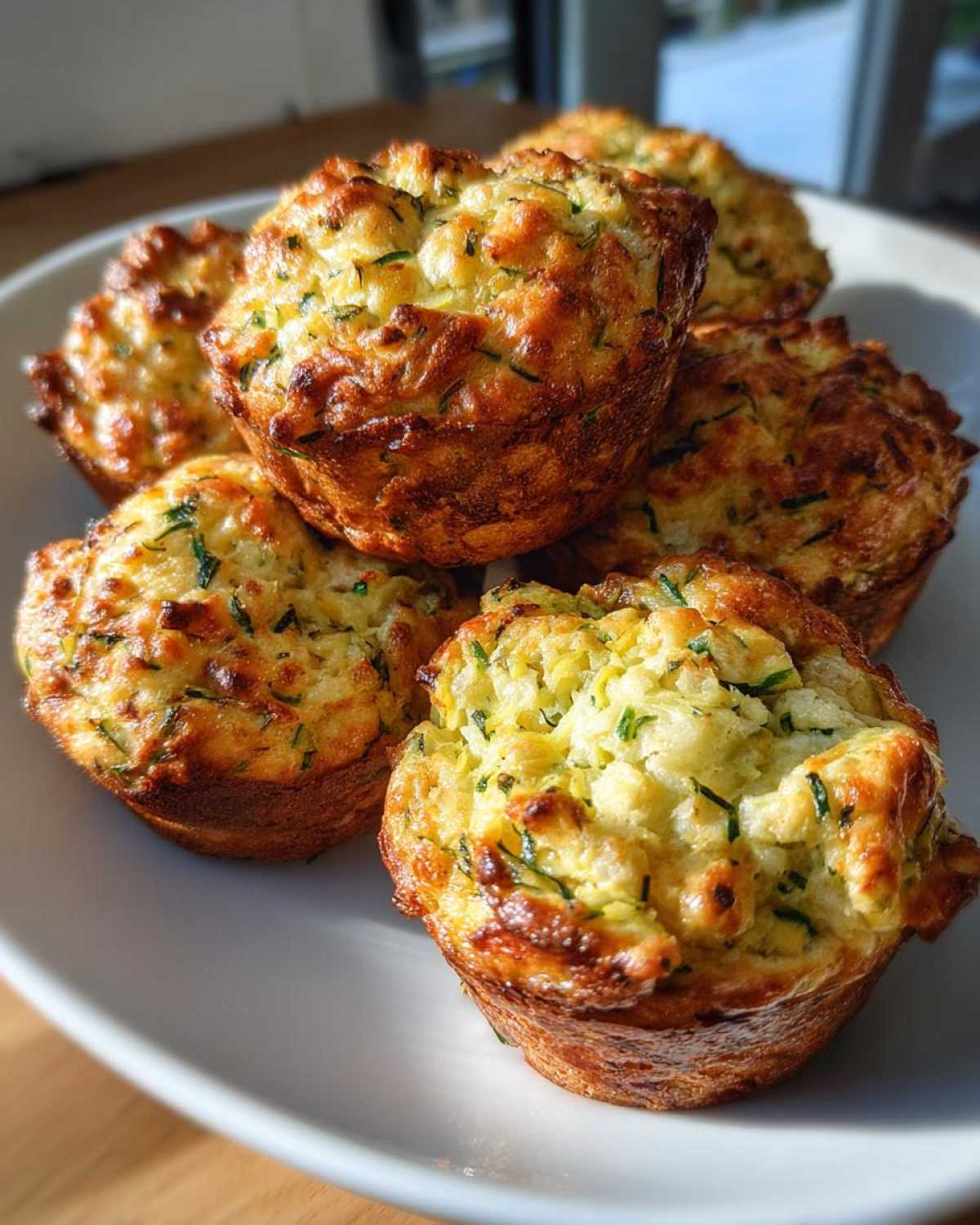 Savory zucchini cheese muffins - detail 3
