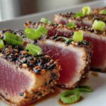 Seared Ahi Tuna Steaks with a Ginger Soy Marinade