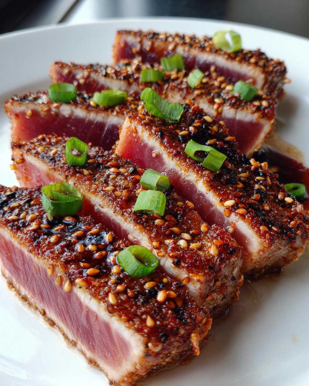Seared Ahi Tuna Steaks with a Ginger Soy Marinade - detail 2