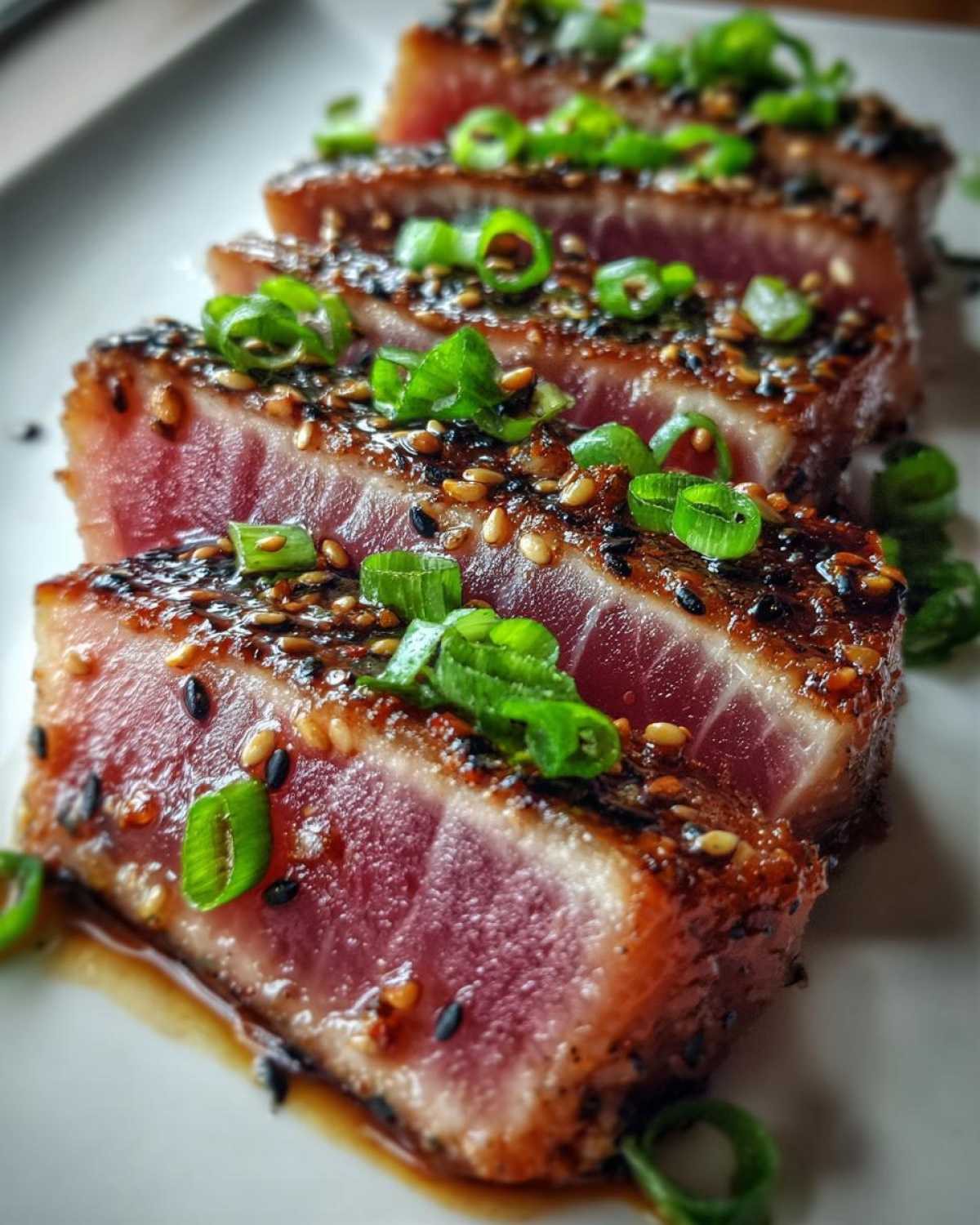 Seared Ahi Tuna Steaks with a Ginger Soy Marinade - detail 3