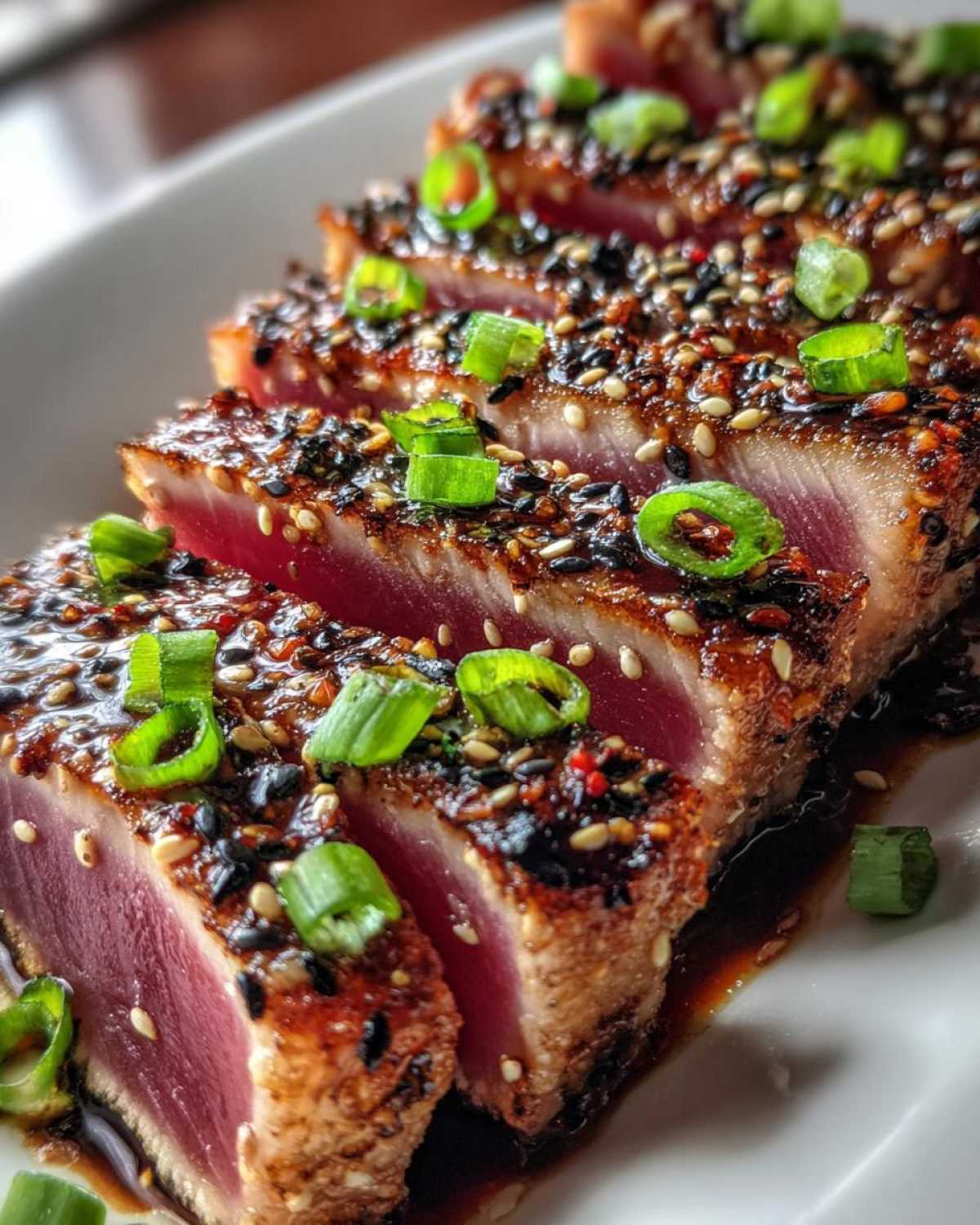Seared Ahi Tuna Steaks with a Ginger Soy Marinade - detail 4