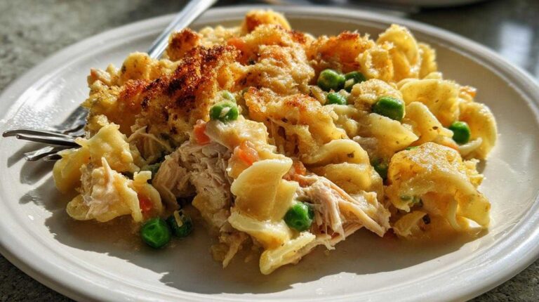 Slow cooker tuna noodle casserole