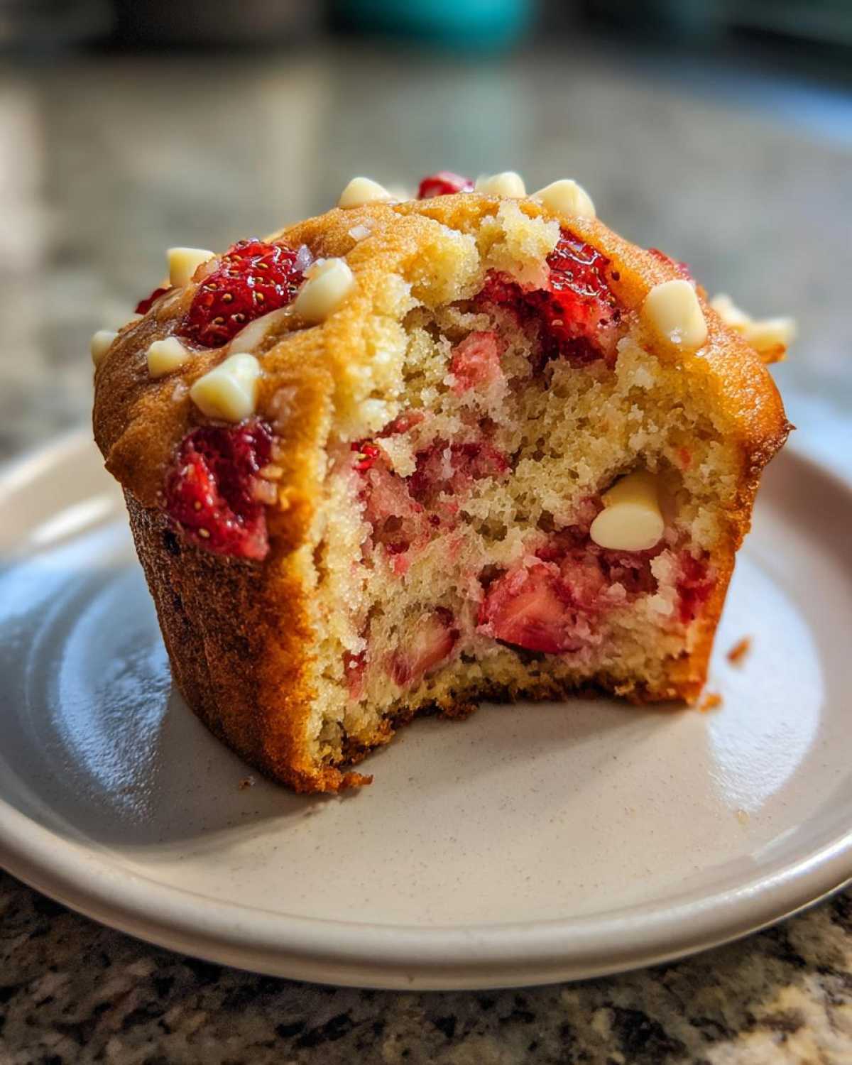Strawberry White Chocolate Muffins - detail 4