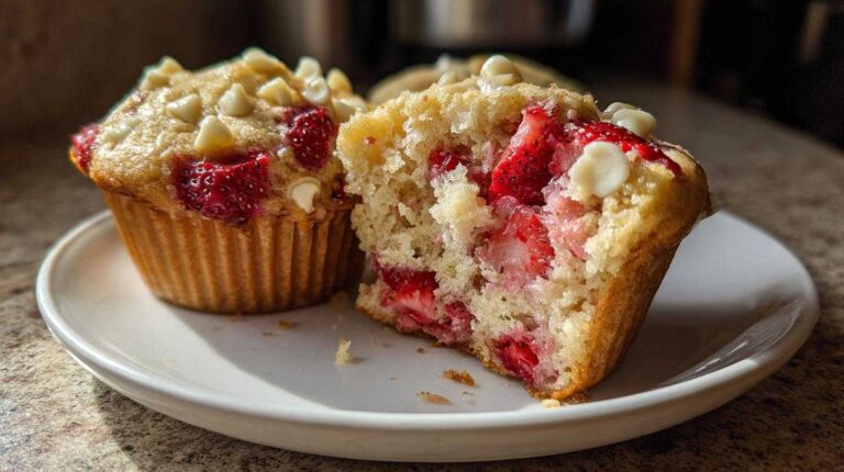 Strawberry White Chocolate Muffins