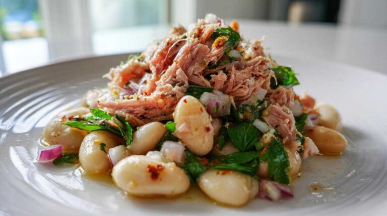 Tuna and White Bean Salad with a Lemon Vinaigrette