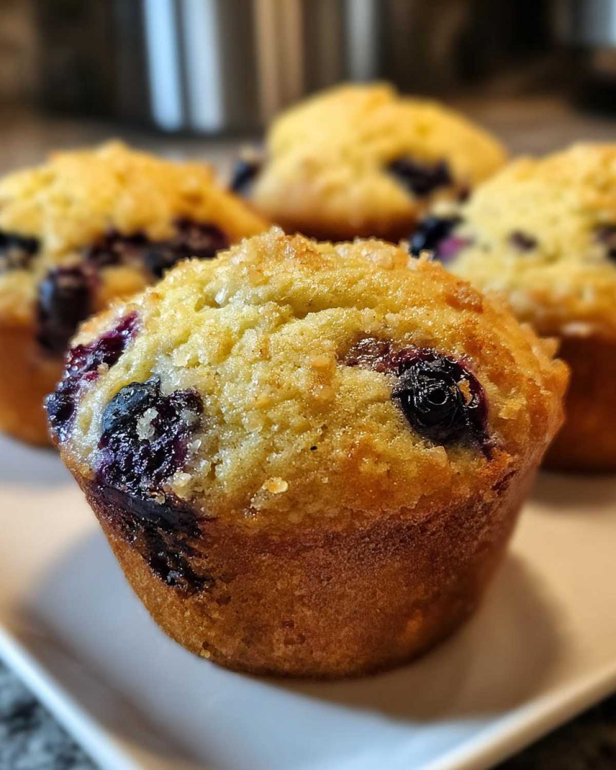 Vegan blueberry muffins - detail 1