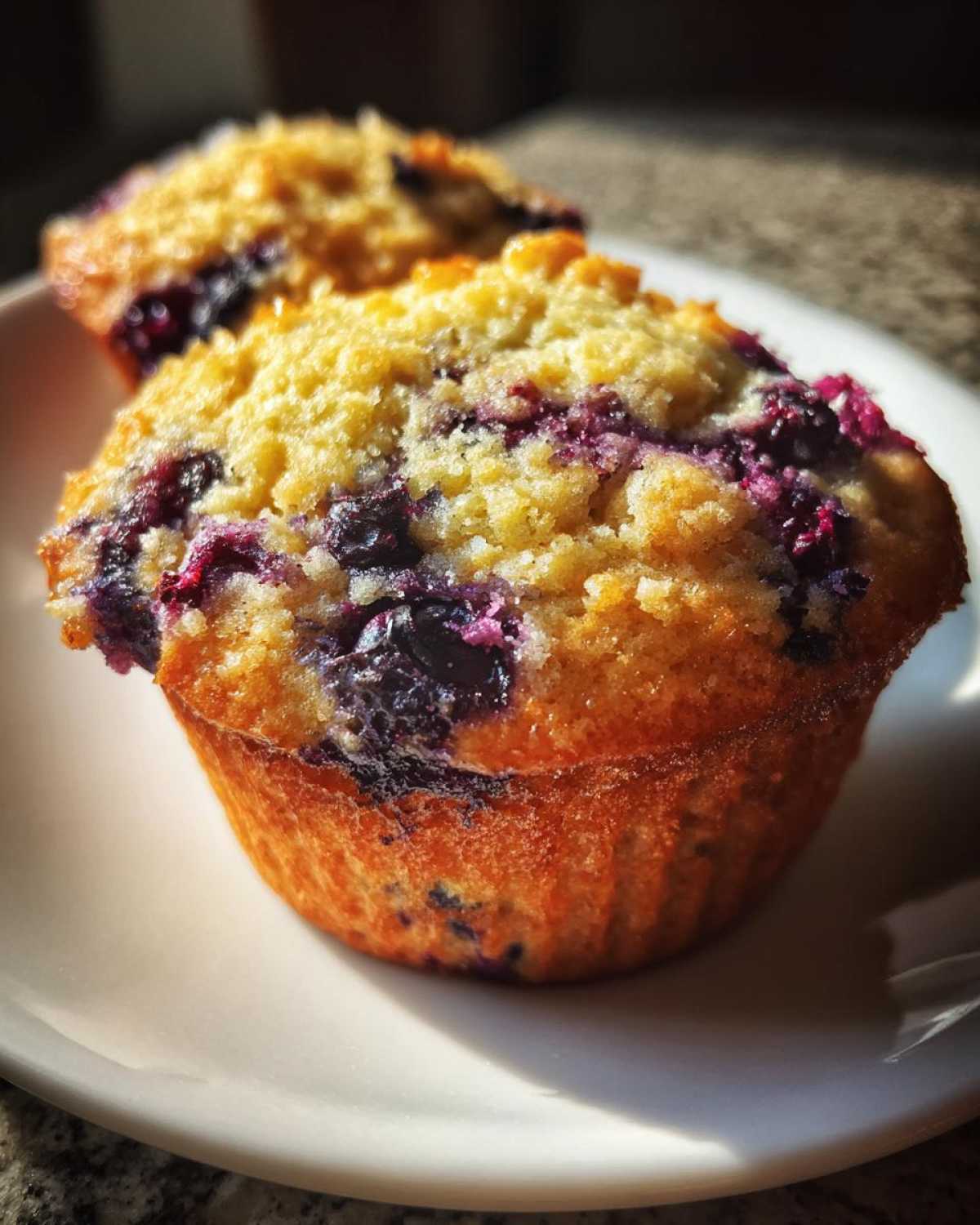 Vegan blueberry muffins - detail 2