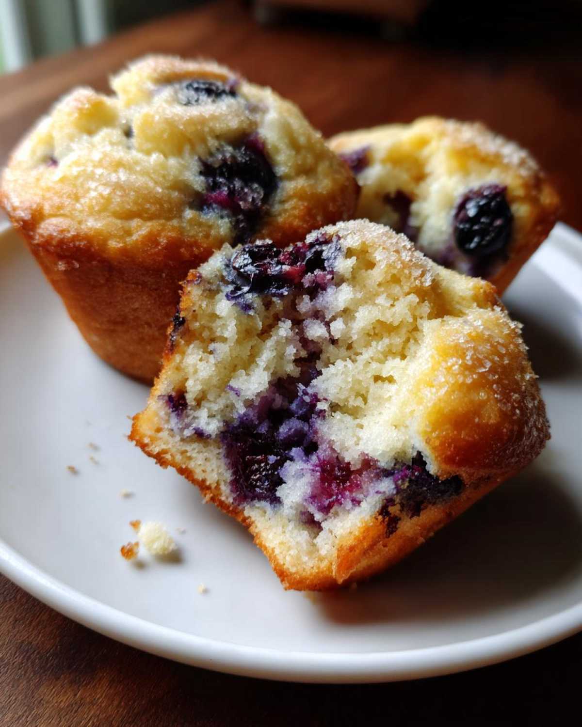 Vegan blueberry muffins - detail 3