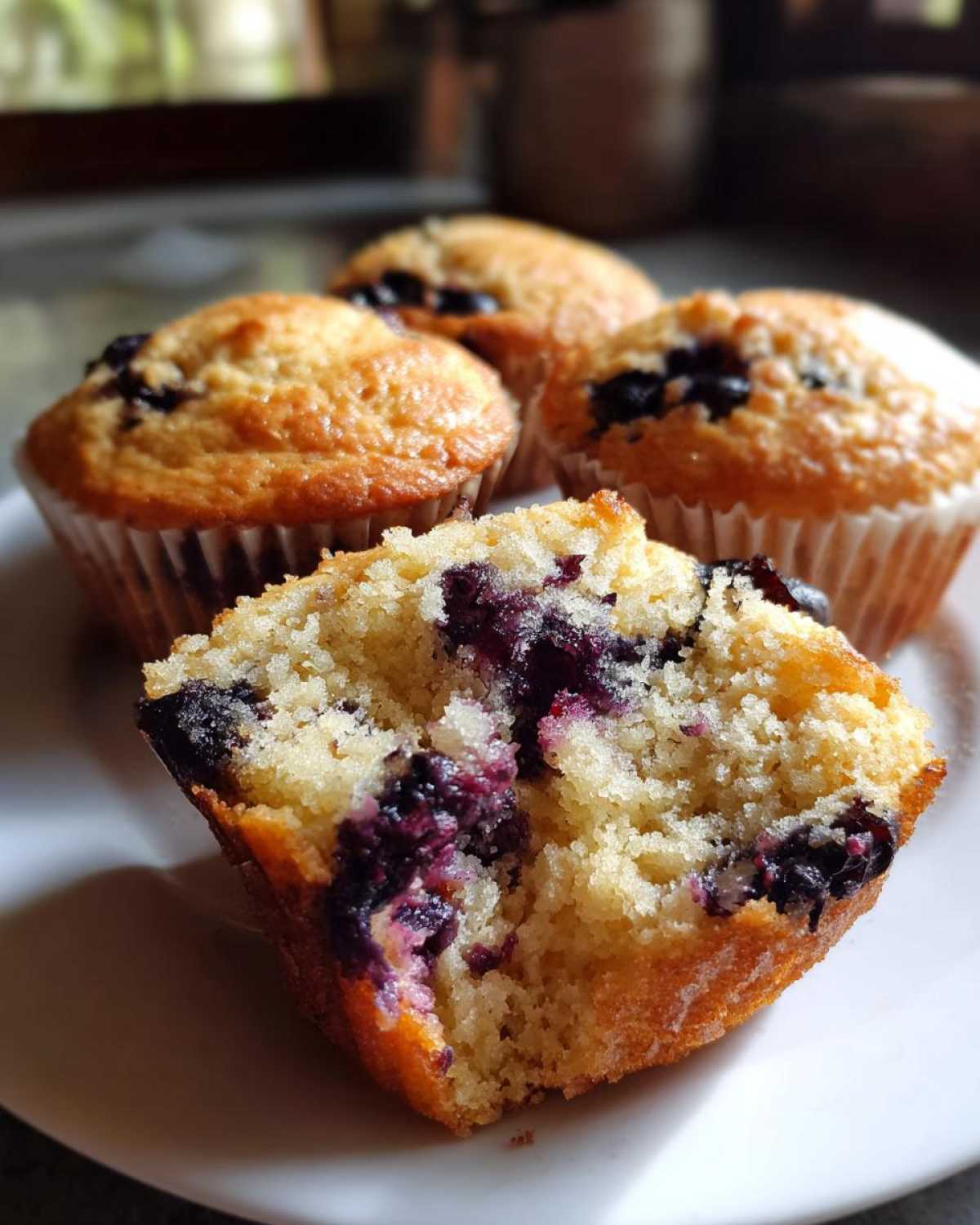 Vegan blueberry muffins - detail 4