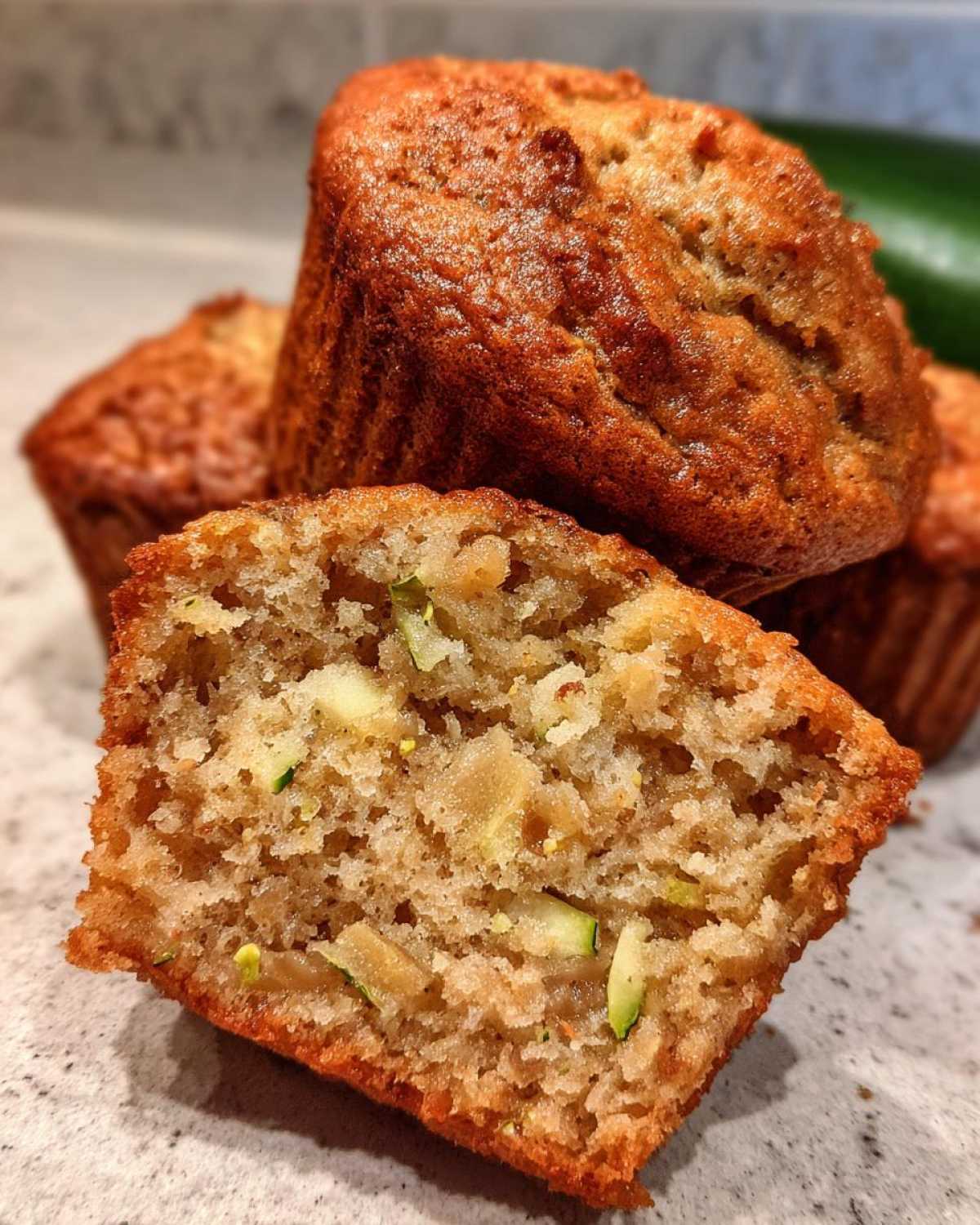 Vegan zucchini muffins - detail 4