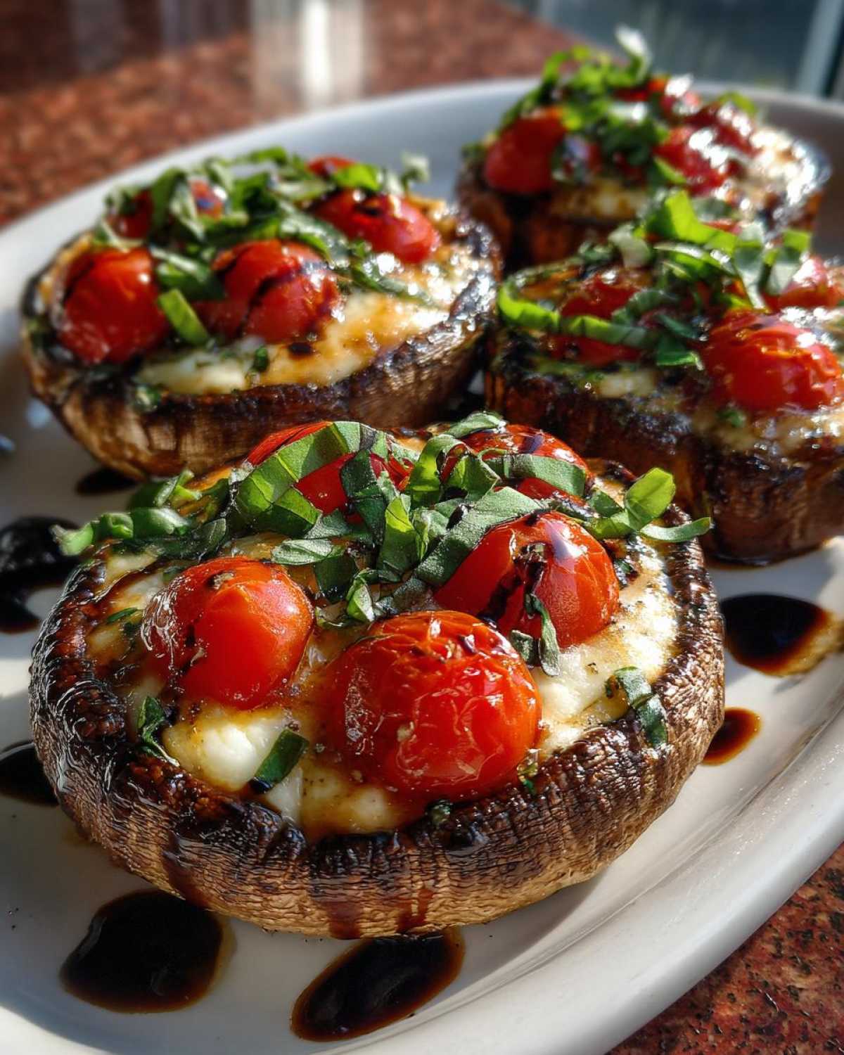 Caprese Stuffed Portobello Mushrooms - detail 2