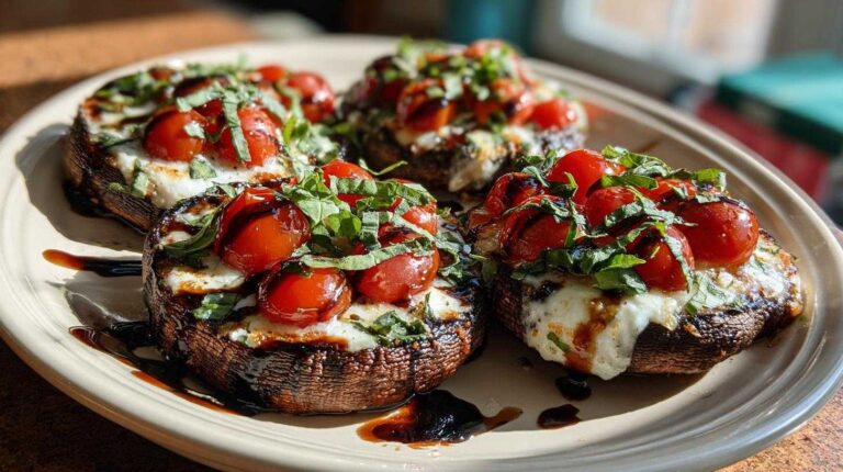 Caprese Stuffed Portobello Mushrooms