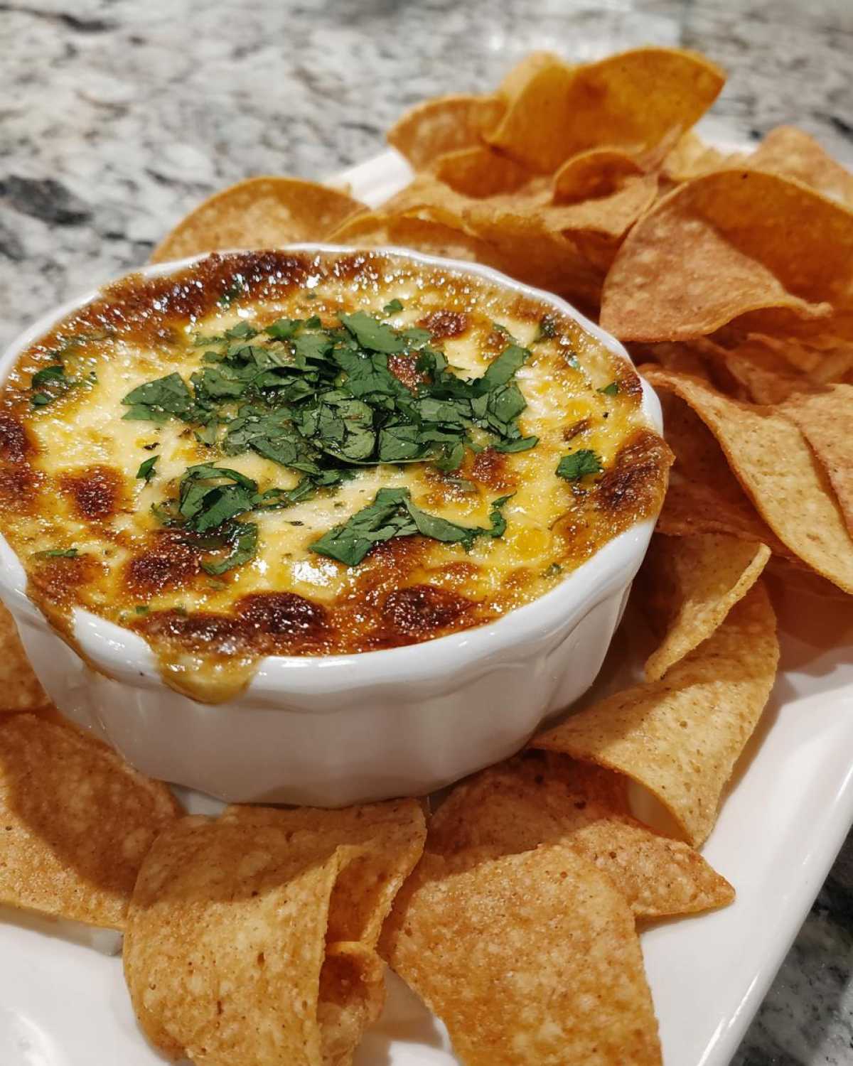 Cheesy Elote Dip with Crispy Tortilla Chips - detail 2