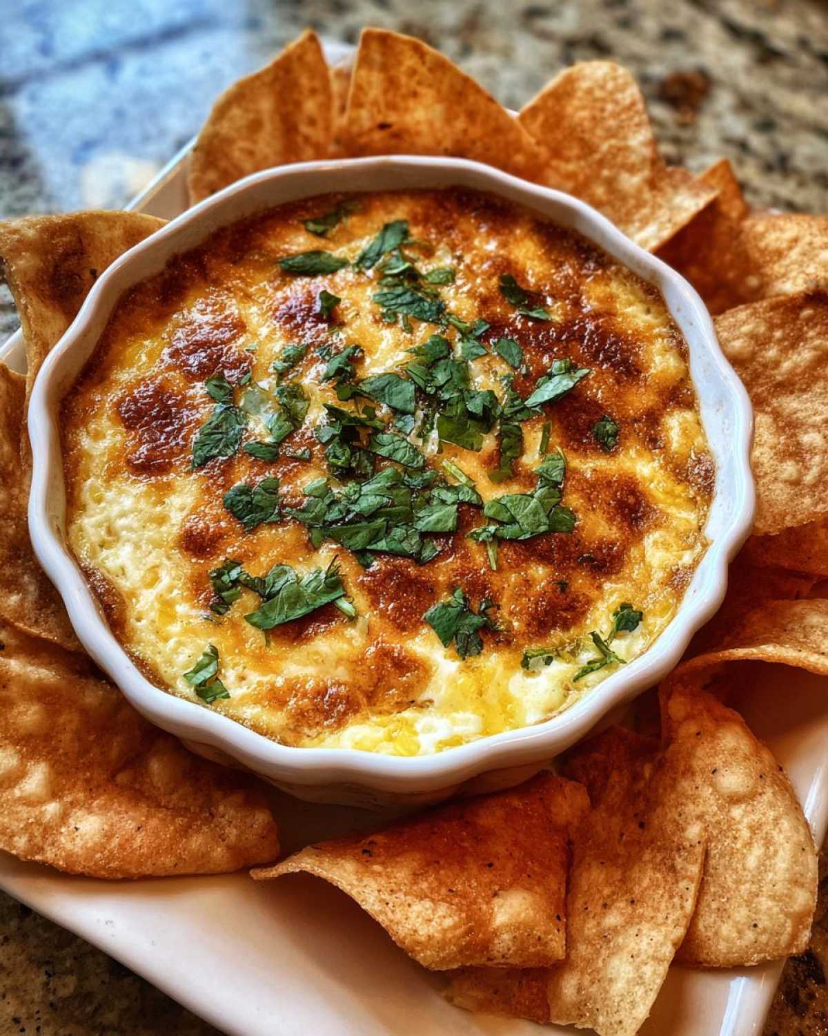Cheesy Elote Dip with Crispy Tortilla Chips - detail 4