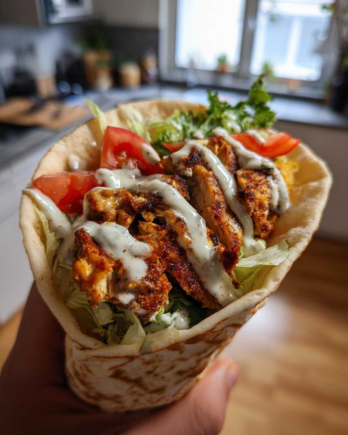 Chicken Shawarma Wraps with Garlic Sauce - detail 1