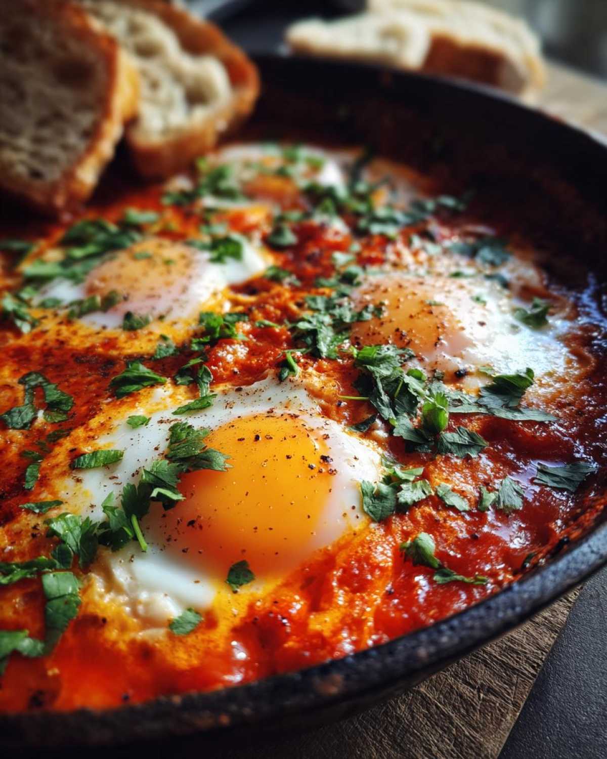 Classic Shakshuka (Eggs in Tomato Sauce) - detail 2