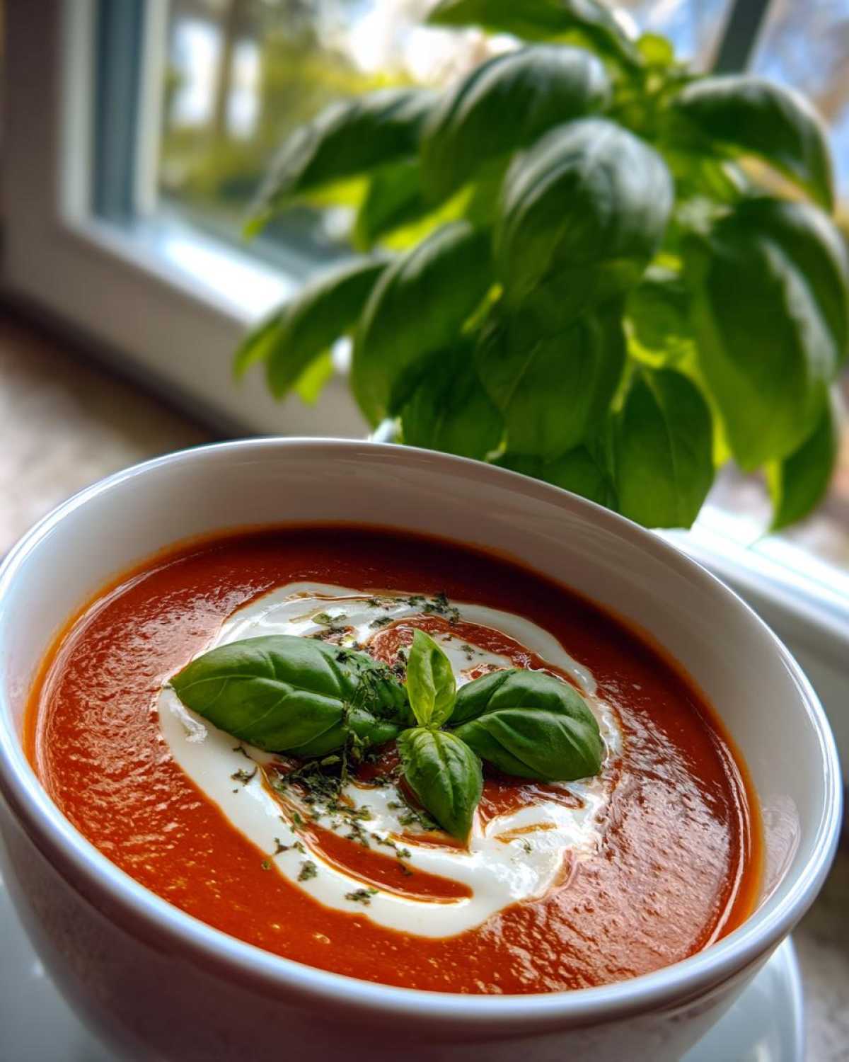 Creamy Tomato Basil Soup (Easy Homemade) - detail 1