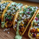 Crispy Elote Tacos with Avocado Crema