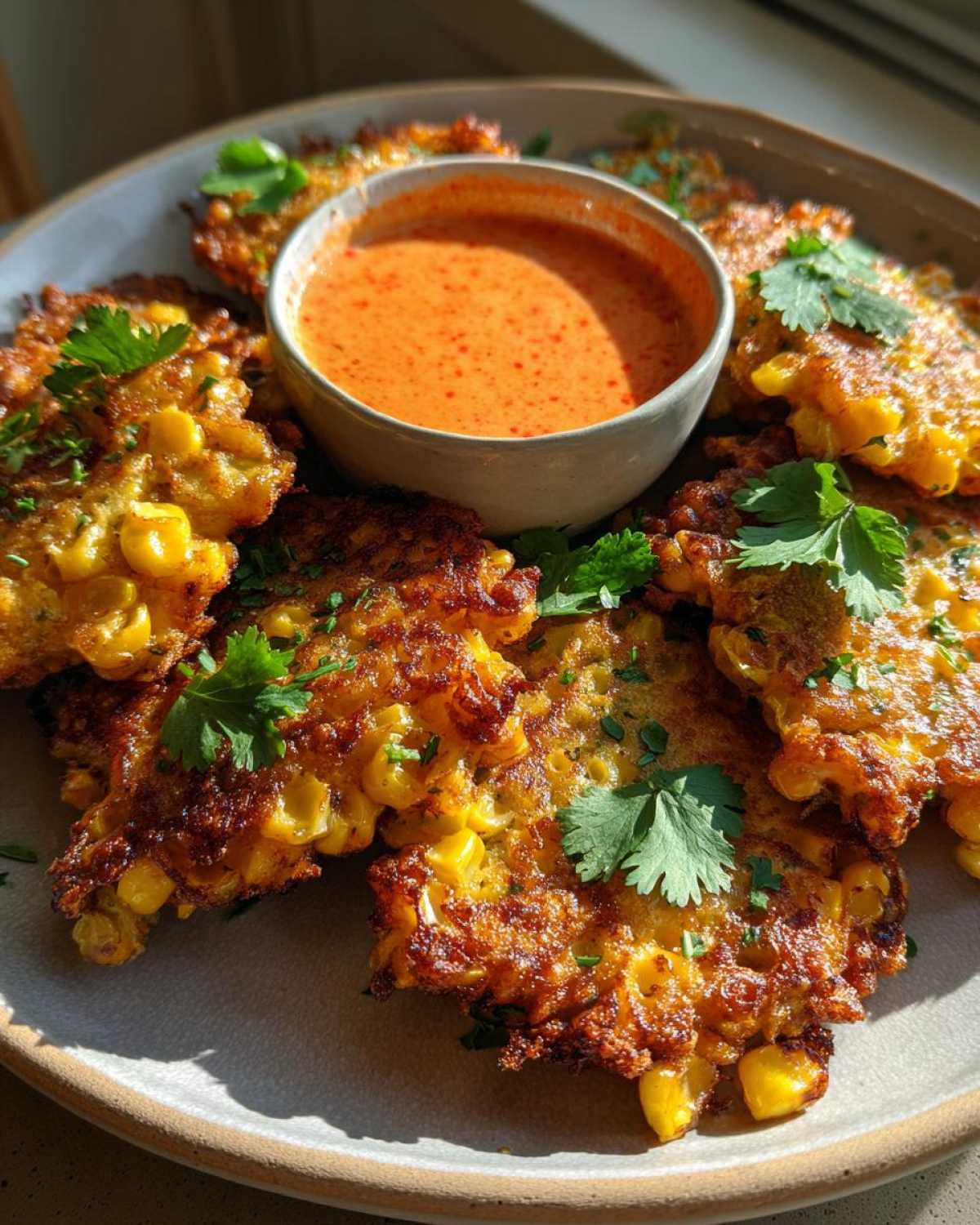 Elote-Style Corn Fritters with Spicy Aioli - detail 1