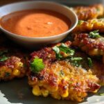 Elote-Style Corn Fritters with Spicy Aioli