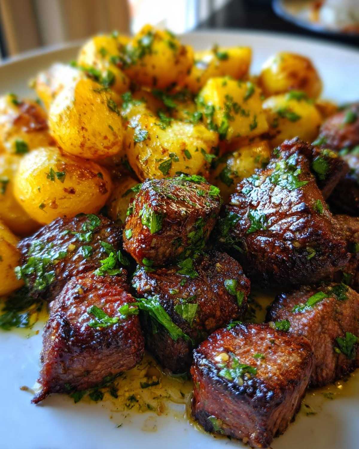 Garlic Butter Steak Bites with Potatoes - detail 2