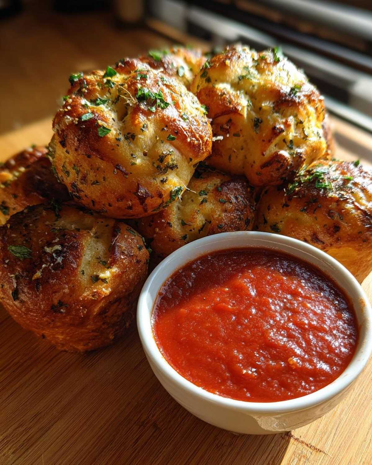 Garlic Knots with Marinara Dipping Sauce - detail 4