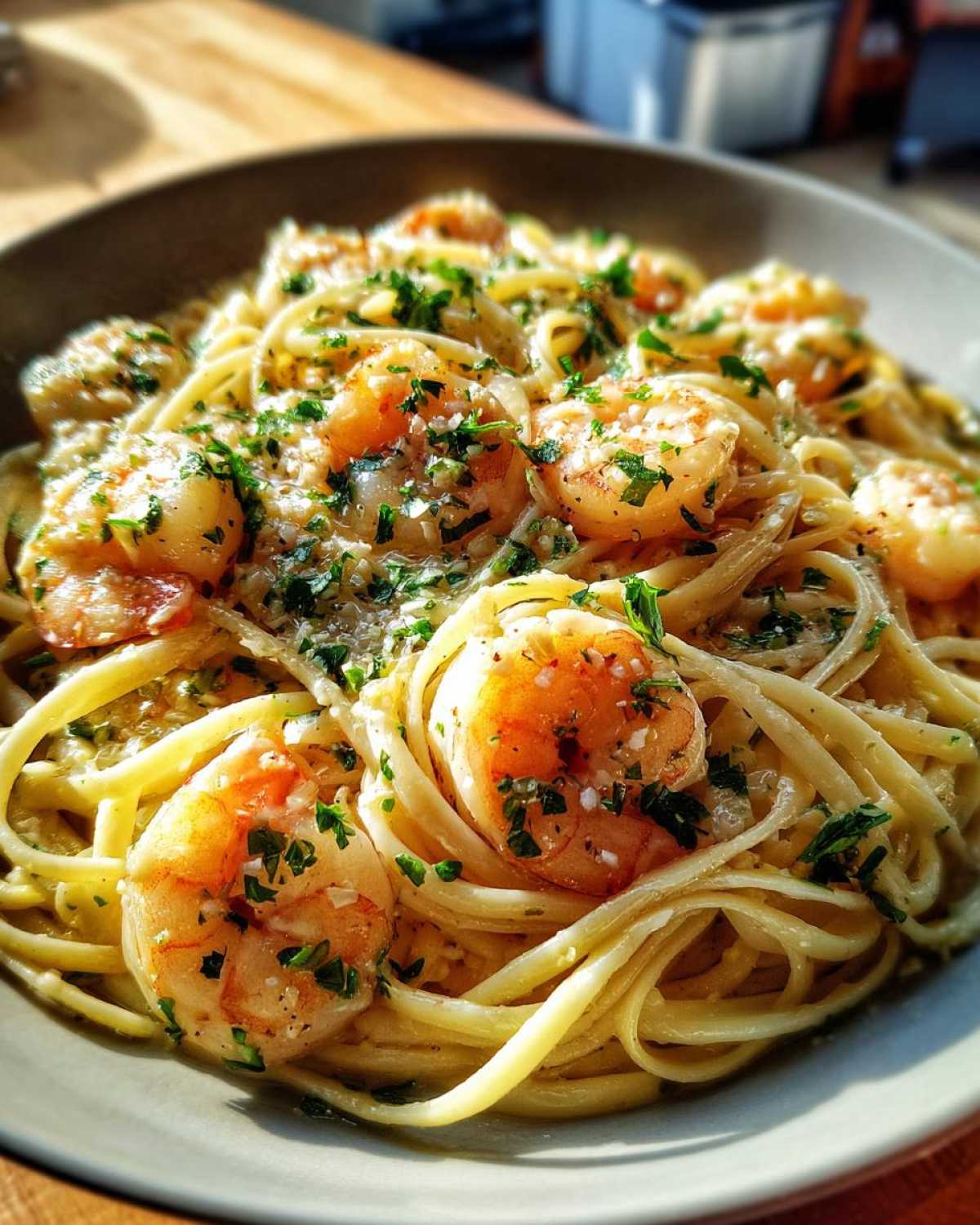 Garlic Lemon Shrimp Scampi Pasta - detail 4