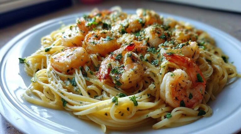 Garlic Lemon Shrimp Scampi Pasta