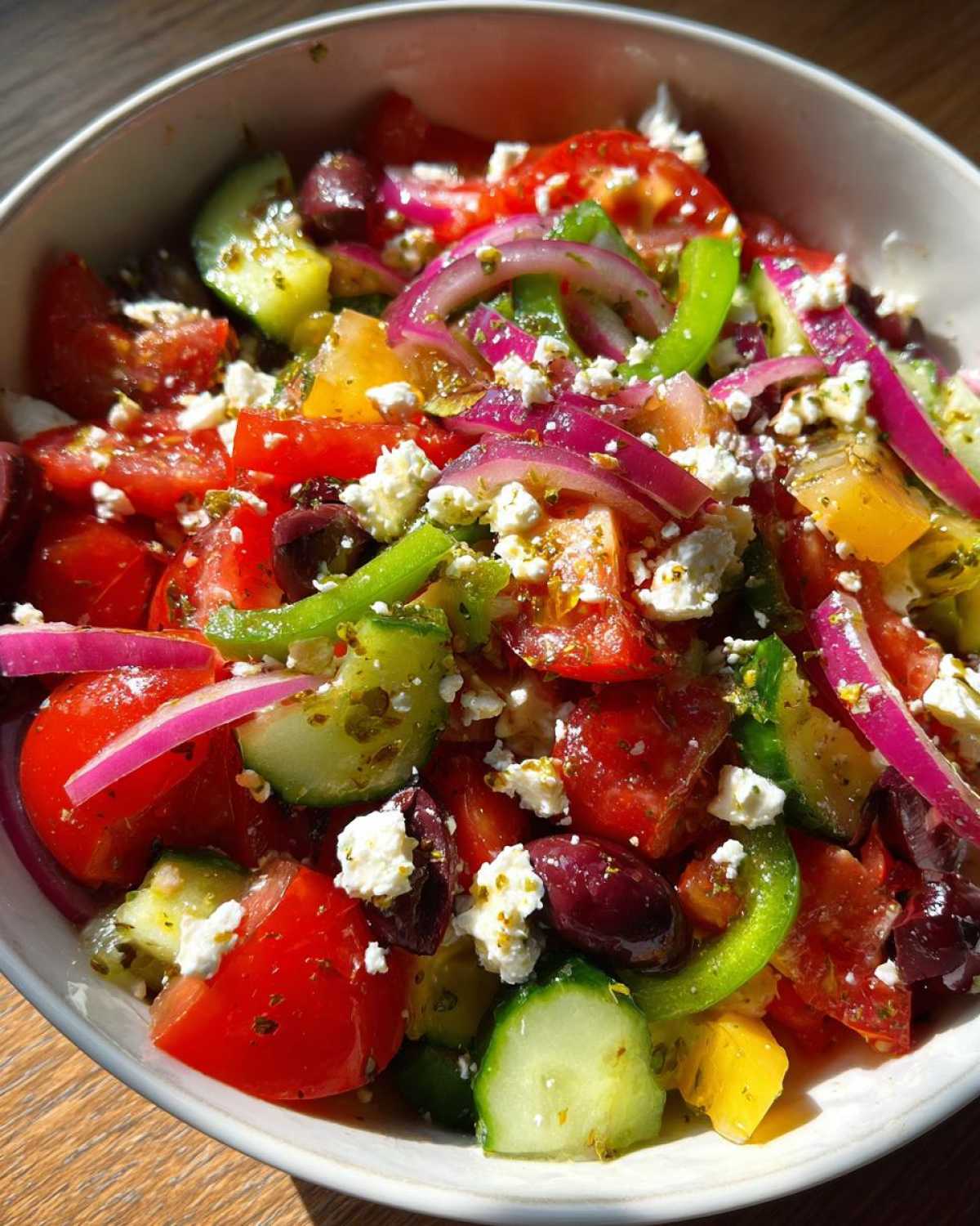 Greek Salad with Homemade Dressing - detail 1