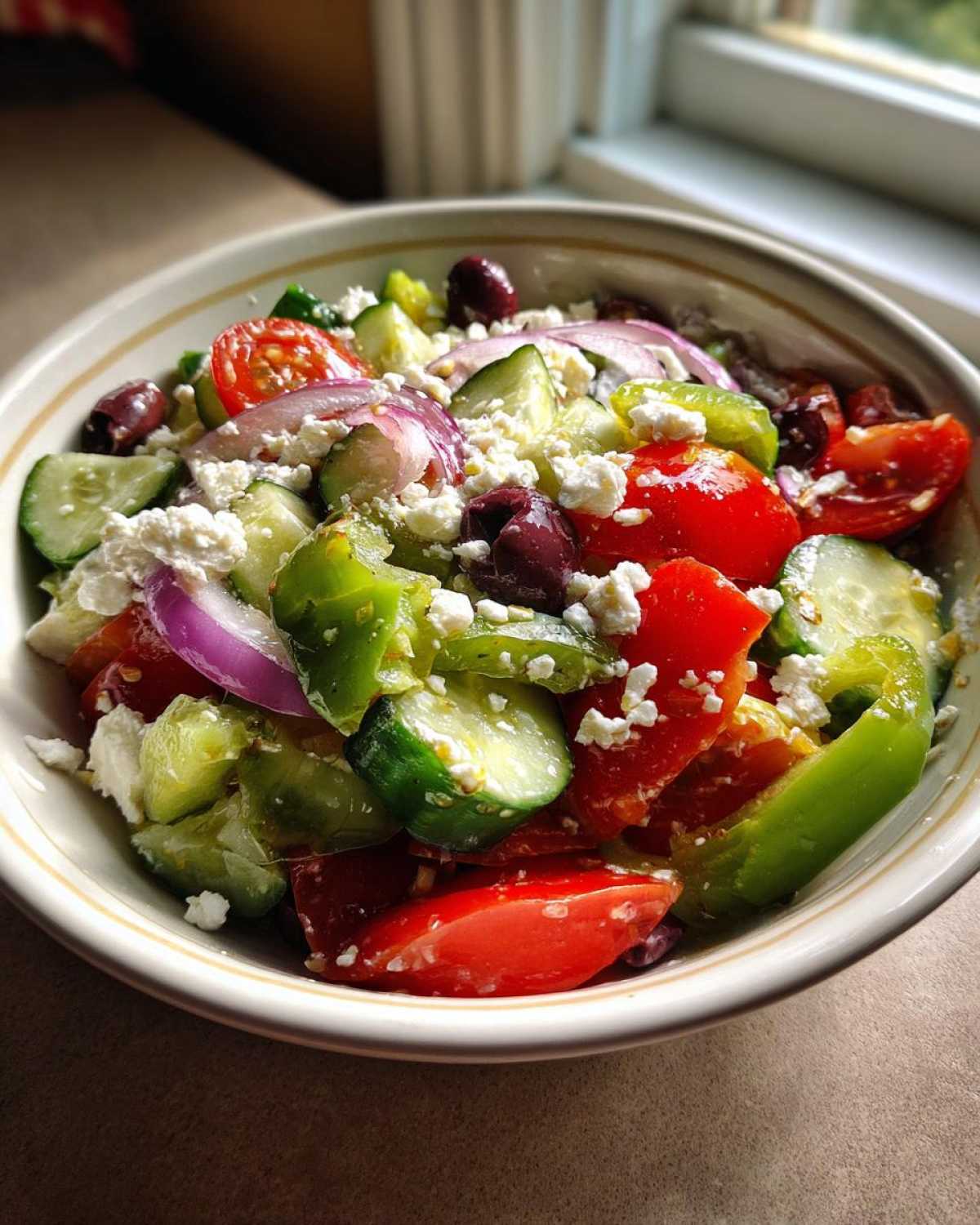 Greek Salad with Homemade Dressing - detail 2