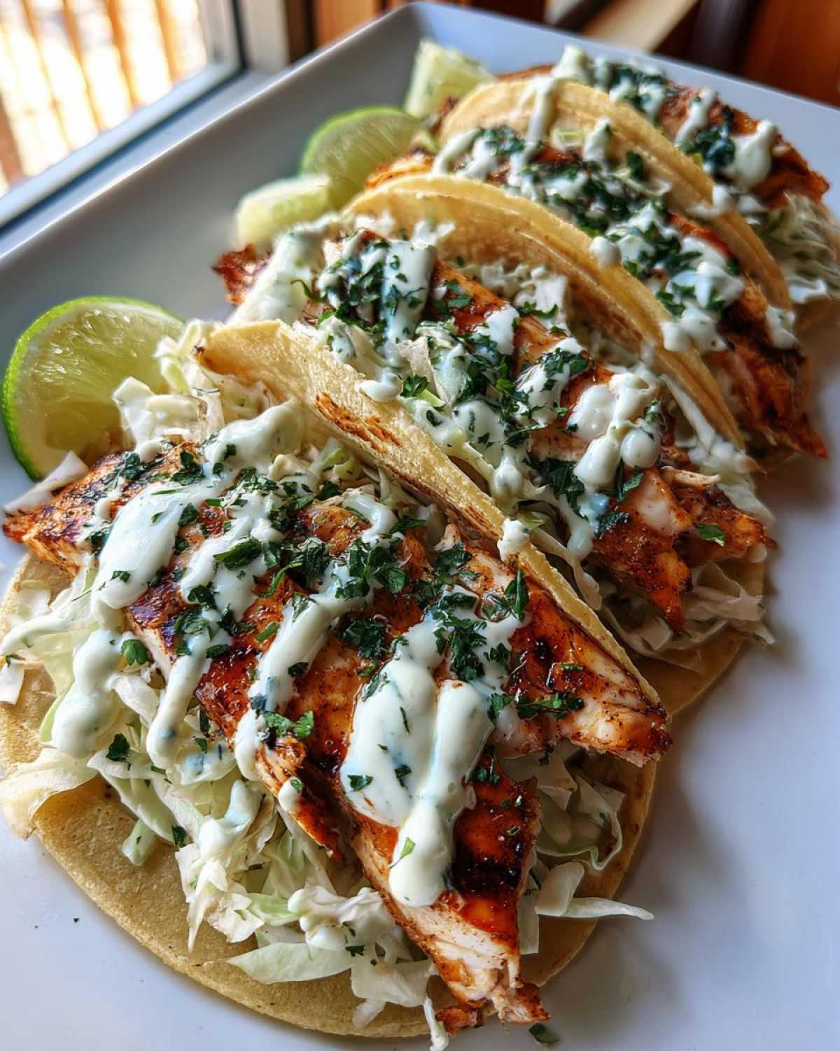 Grilled Fish Tacos with Lime Crema - detail 1