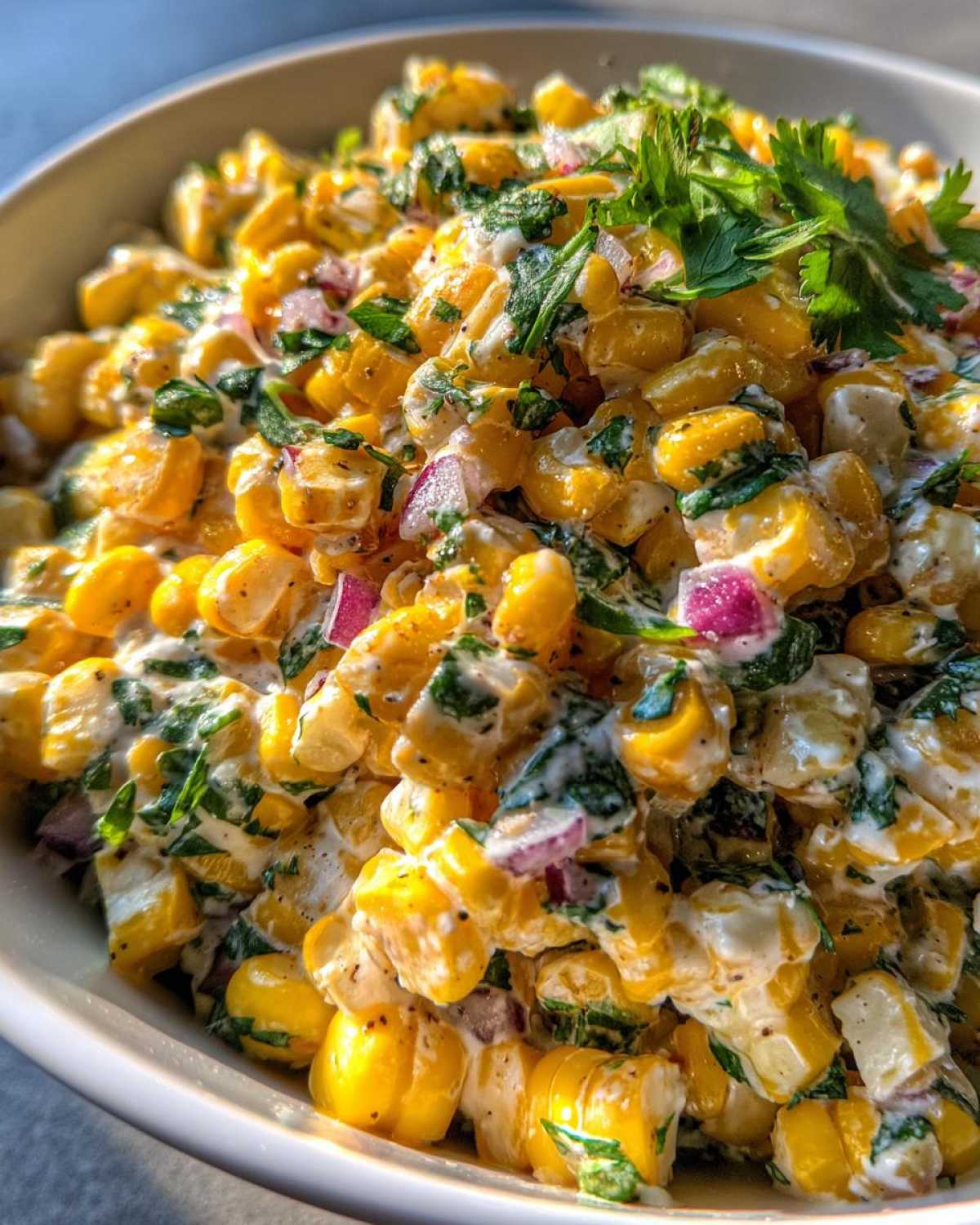 Healthy Elote-Inspired Corn Salad with Greek Yogurt - detail 1