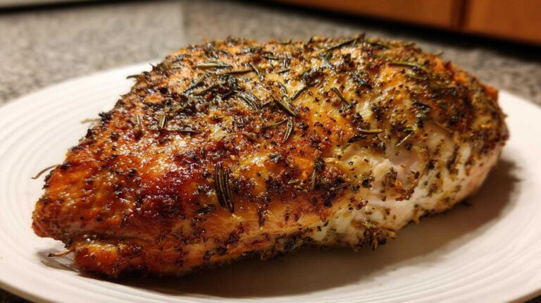 Juicy Garlic Herb Roast Turkey Breast