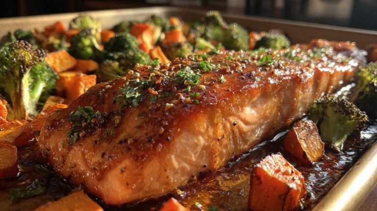 Maple Glazed Sheet Pan Salmon