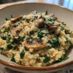 Mushroom and Spinach Risotto