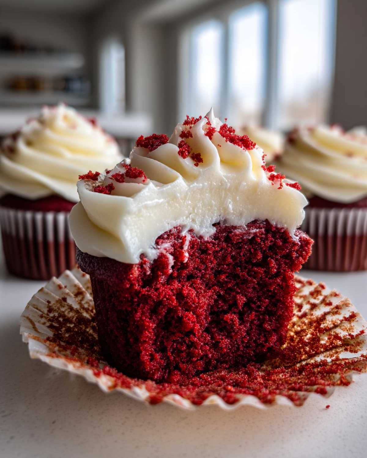 Red Velvet Cupcakes with Cream Cheese Frosting - detail 1