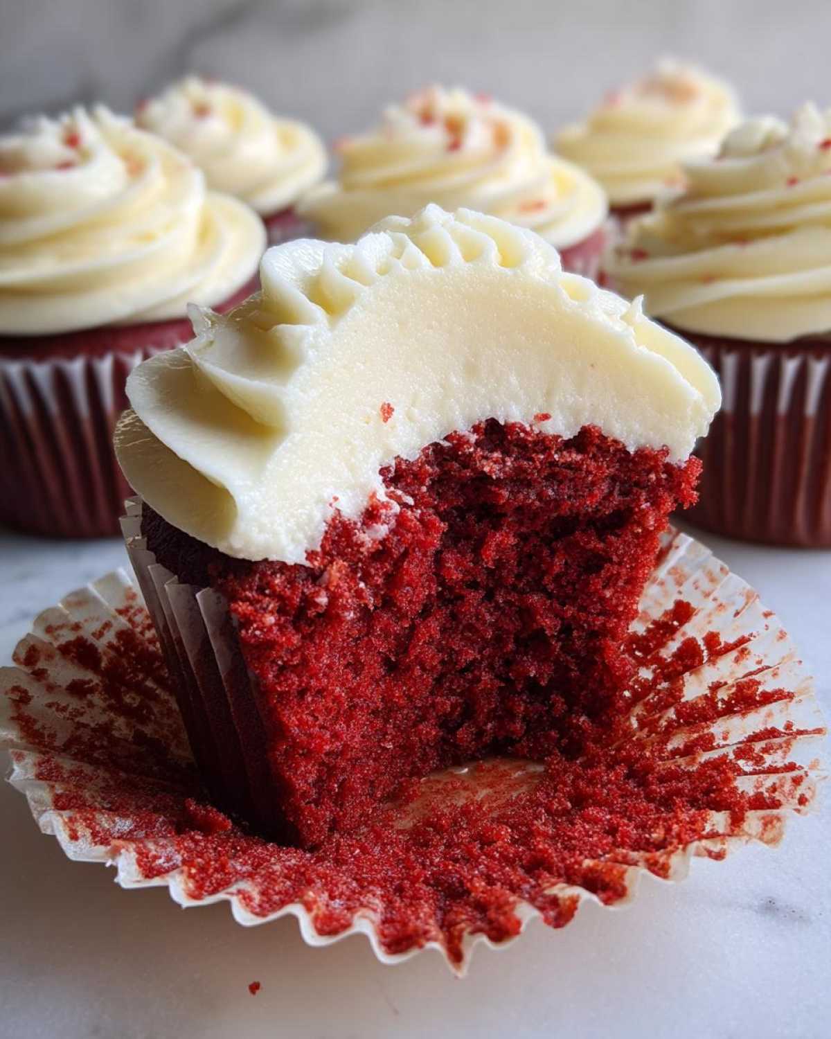 Red Velvet Cupcakes with Cream Cheese Frosting - detail 2