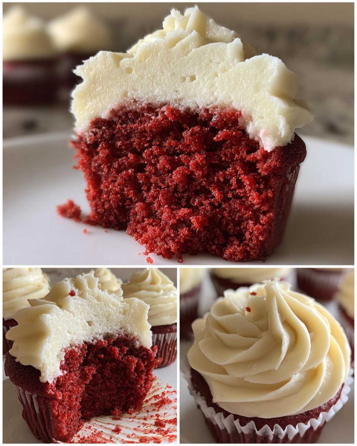 Red Velvet Cupcakes with Cream Cheese Frosting - detail 4