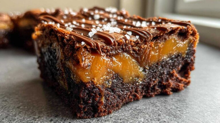 Irresistible Salted Caramel Brownies: 1 Slice Bliss