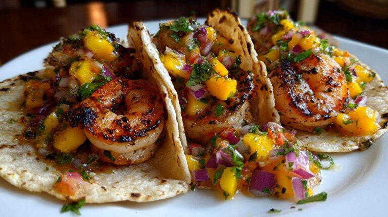 Shrimp Tacos with Mango Salsa