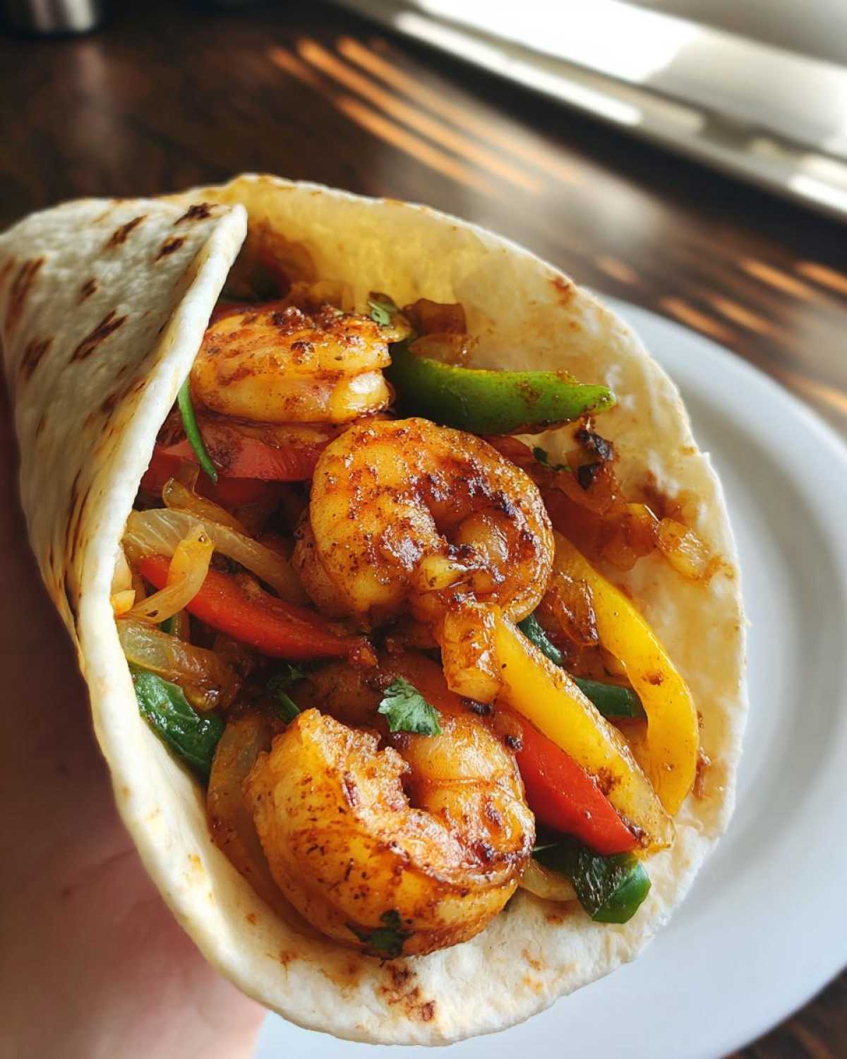 Skillet Shrimp Fajitas - detail 1