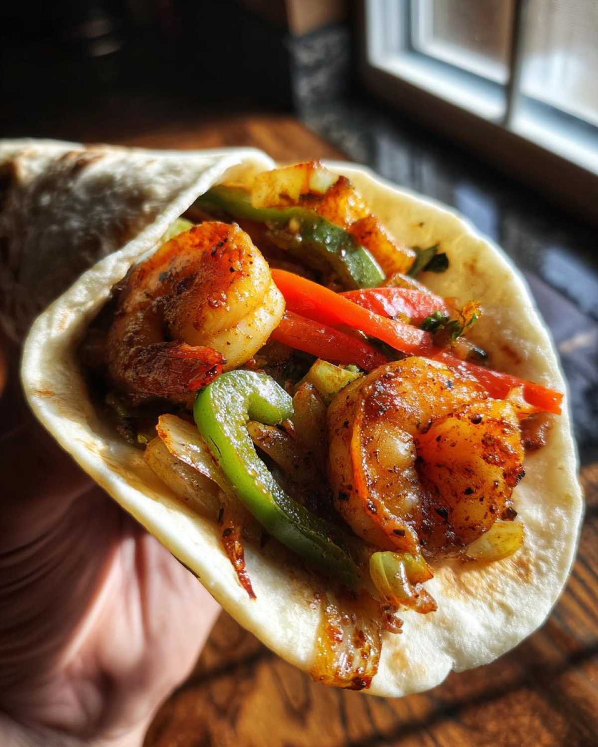 Skillet Shrimp Fajitas - detail 4