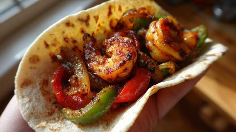 Skillet Shrimp Fajitas